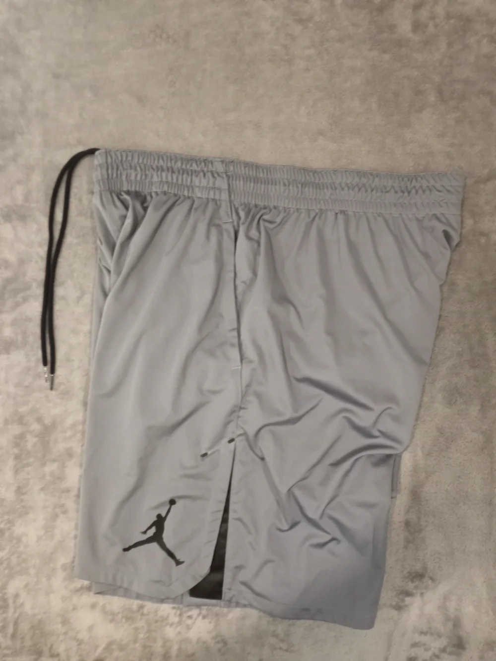 Jordan Light Gray Men's Athletic Shorts with Jump Logo Size XXL